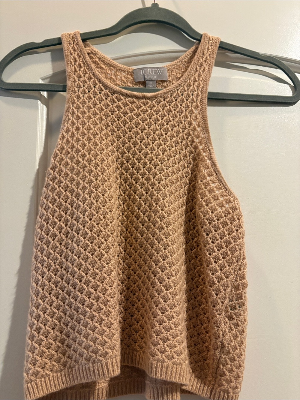 J. Crew cashmere Knit Sleeveless Tank in Camel Brown XS